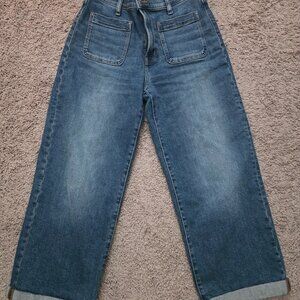 Madewell Size 26 Perfect Vintage wide Leg crop Jean